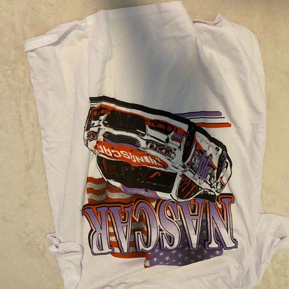 NASCAR White Cotton Tee